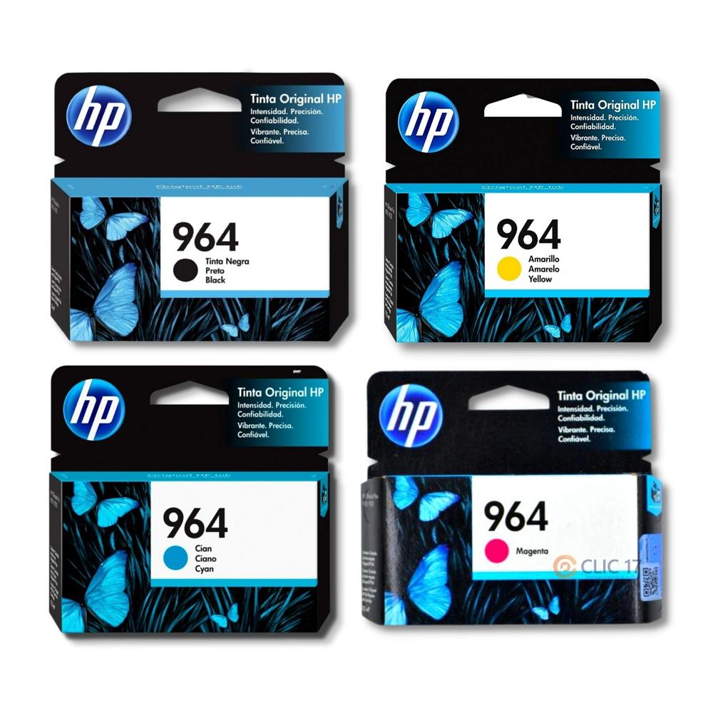 Pack Tinta HP 964 Cyan, Magenta, Amarillo, Negro Original