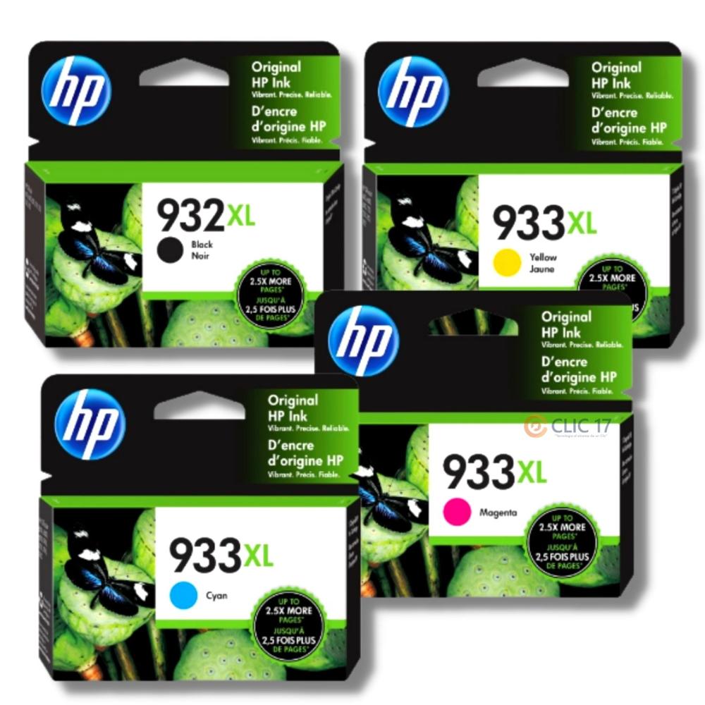Pack Tinta HP 932XL, 933XL Cyan, Magenta, Amarillo, Negro Original