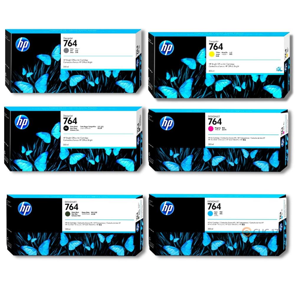 Pack Tinta HP 764A Cyan, Magenta, Amarillo, Mate Black, Photo Black, Gray Original
