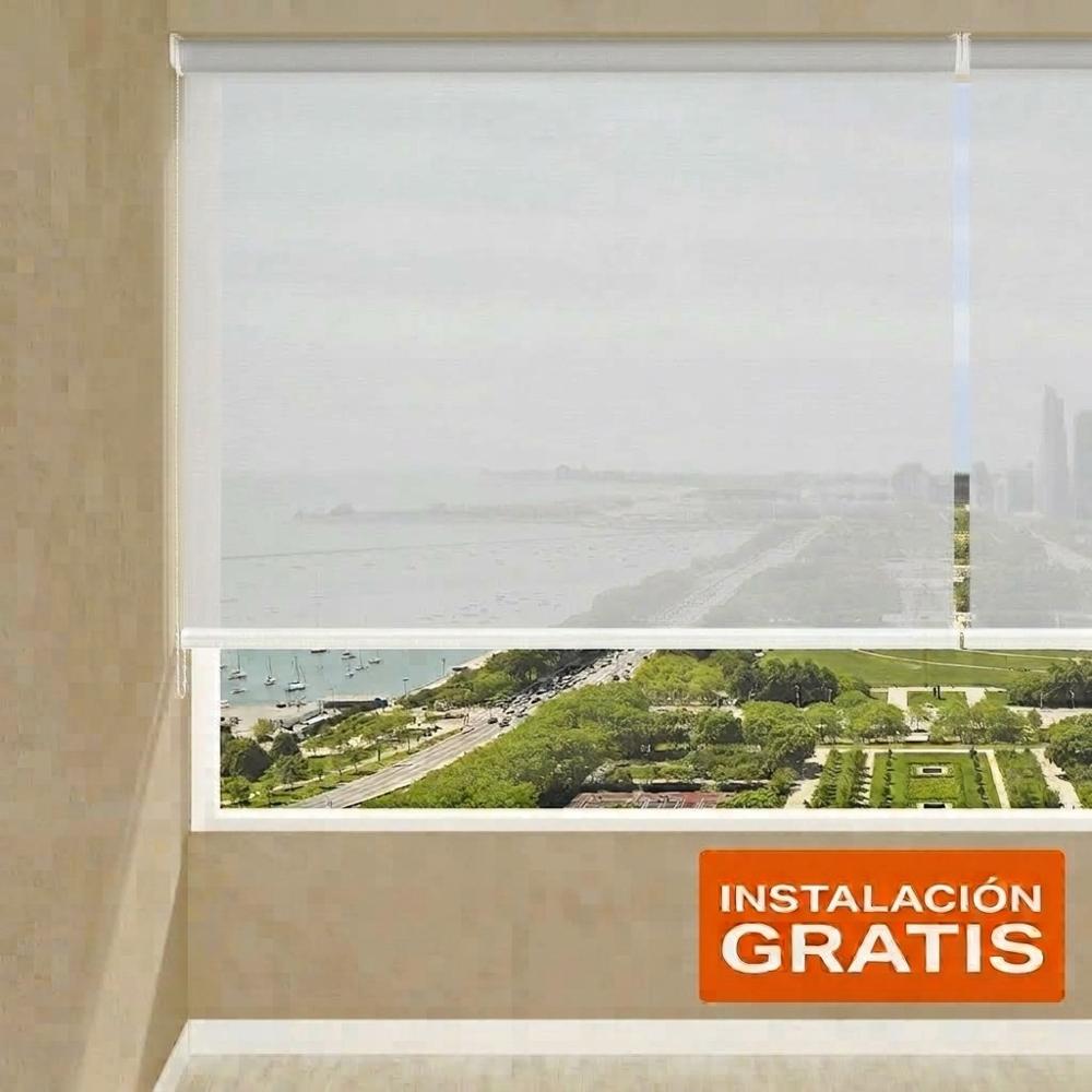 Cortina Roller Screen 5% Gris  180 x  180 cm - Incluye instalación