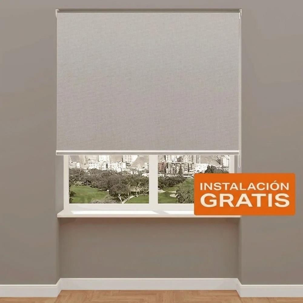 Cortina Roller Blackout Premium Gris 150 x  170 cm - Incluye instalación