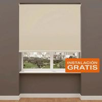 Cortina Roller Blackout Premium Beige 100 x 160 cm - Incluye instalación