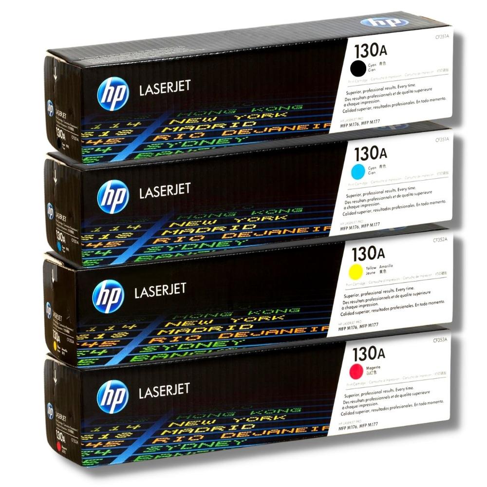 Toner HP 130A Cyan Magenta Amarillo Negro Pack de 4