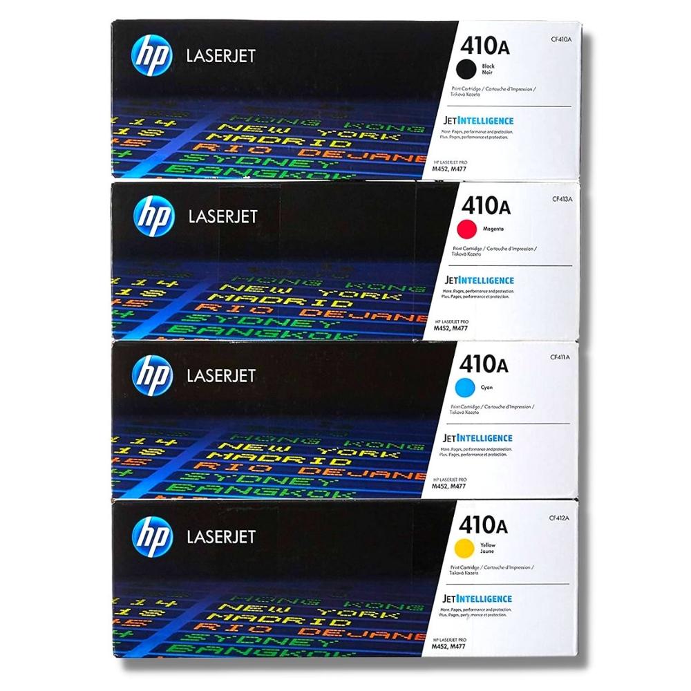 Toner HP 410A Cyan Magenta Amarillo Negro Pack de 4
