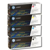 Toner HP 305A Cyan Magenta Amarillo Negro Pack de 4