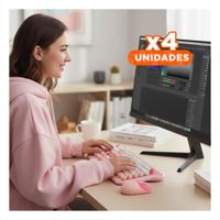 Pack4 Accesorio de Escritura con Teclado y Mouse para Uso Diario Rosado YPapel Regalo