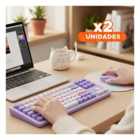 Pack2 Dispositivo Practico para Escribir Navegar y Trabajar con Comodidad Morado YPapel Regalo