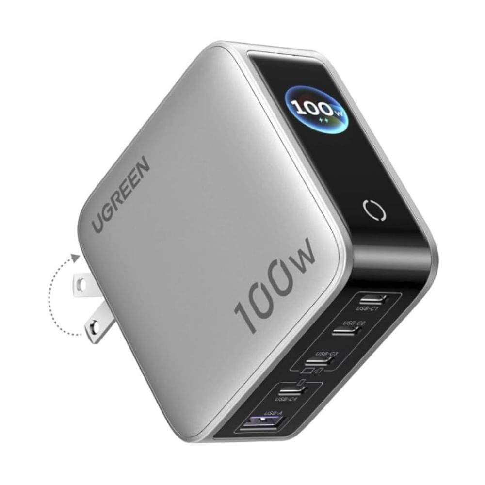Cargador De Pared Ugreen Nexode Pro X773 X4 Usb-C X1 Usb-A 100W Carga Rapida