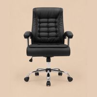 Silla De Oficina Presidencial Ergonómica Roma Negro Ventitas Home