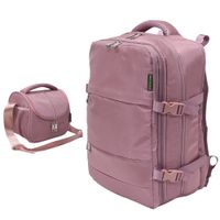 Mochila Viajera y Lonchera Cars - Palo Rosa Claro