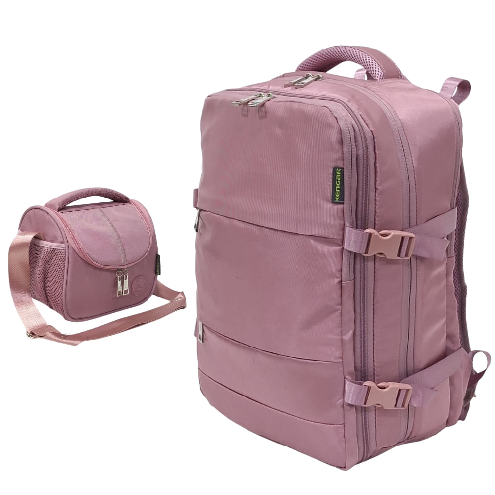 Mochila Viajera y Lonchera Cars - Palo Rosa Claro