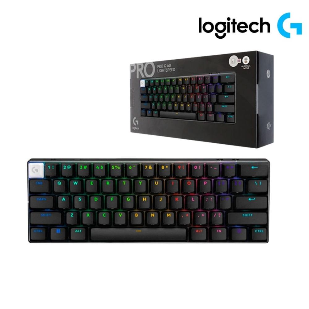 TECLADO LOGITECH PRO X 60 LIGHTSPEED BT/ÓPTICO/65 HRS/RGB BLACK (920-011902)