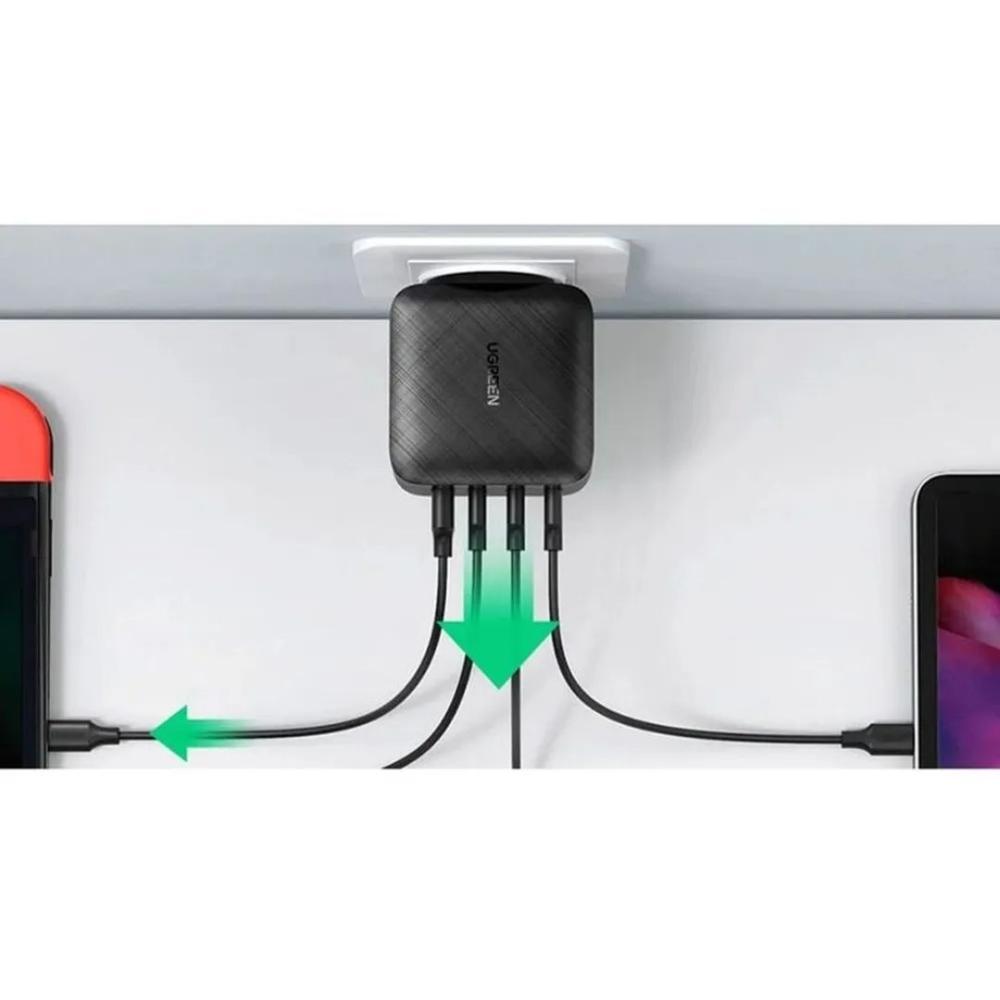 Cargador UGREEN Wall Charger GaN 65W 3 USB-C + 1 USB-A - CD224