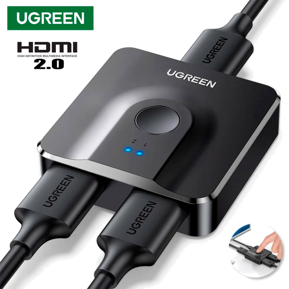 UGREEN Switch HDMI 4K Conmutador Bidireccional 2 Entradas