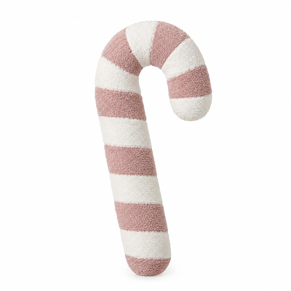 Cojín Bastón Navideño Rosa Palo y Blanco 54 x 35 cm ZALMOHADAS