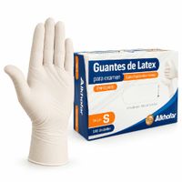 Guantes de Látex Alkhofar Talla S Para Examen  x100