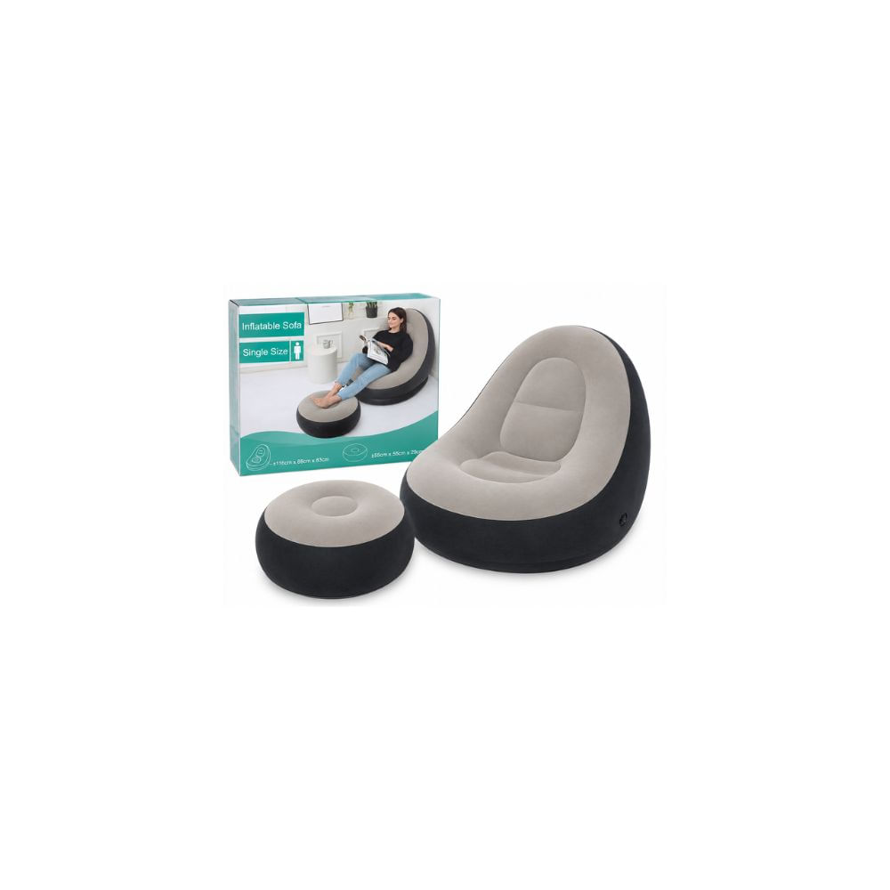 Sillón Inflable de Descanso con Reposapiés