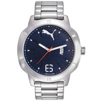 Reloj Puma Nevermind PU104261003 Fecha Acero Inoxidable Dial Azul