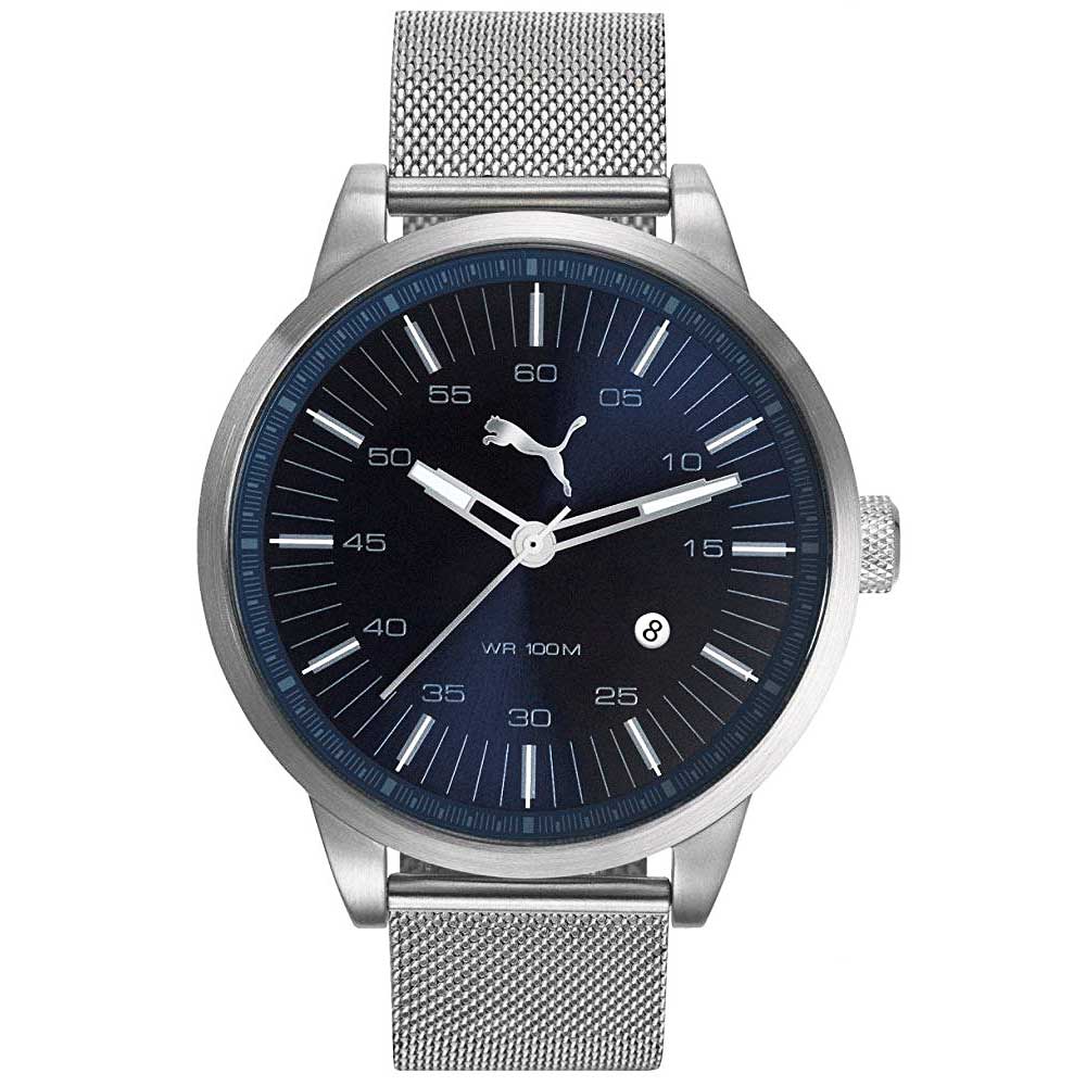 Reloj Puma Cool Down PU103641010 Fecha Acero Inoxidable Dial Azul