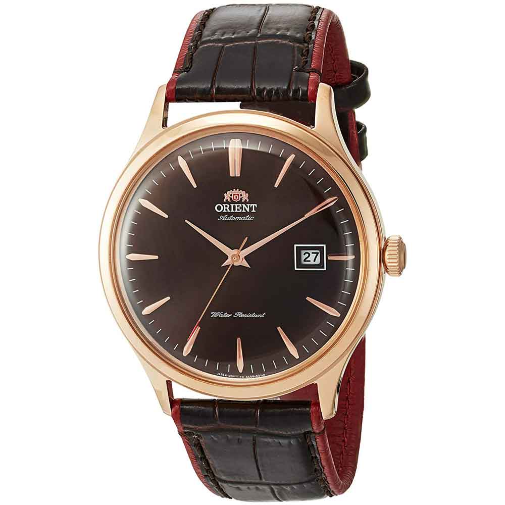 Reloj Orient Bambino 4 FAC08001T0 Automático Fecha Correa de Cuero y Dial Marrón