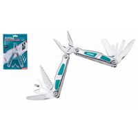 Pinza Multifuncional 15 en 1 TOTAL Acero Inoxidable Alicate Plegable con Estuche TFMFT01151