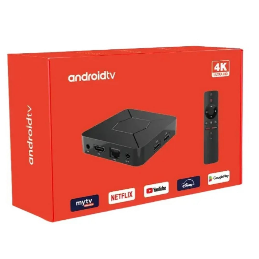 Tv Box 4K Android 14 Control Voz 8GB RAM 128GB Netflix Spotify