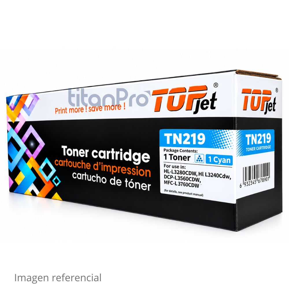 Tóner Compatible Brother TN-219 Cian