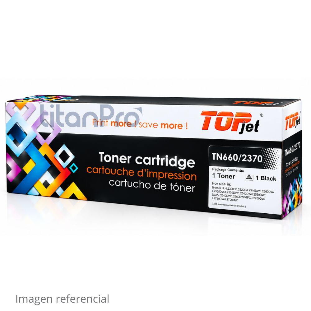 Tóner Compatible Brother TN-2370 Negro
