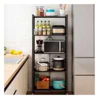 Estructura metalica plegable 5 Niveles Negro para organizacion del hogar YPapel Regalo