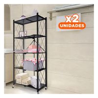 Pack2 Base metalica plegable 5 Niveles Negro para orden vertical continuo YRegalo Sticker