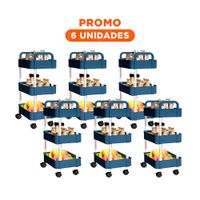 Pack6 Equipo Auxiliar de Color Azul Acero para Espacios con Mucha Gana Real