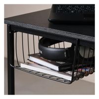 Canasta Organizadora Metalica Negro 29x20x27cm Resistente y Versatil YSticky