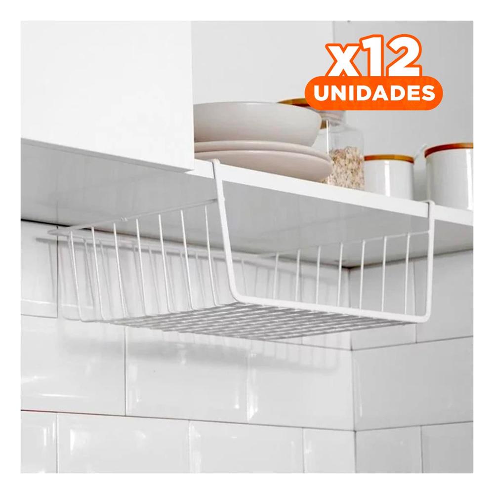 Pack12 Modulo de Almacenaje Metalico Blanco 29x20x27cm para Espacios Utiles YPapel Regalo