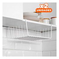 Pack2 Estructura Aerea Metalica Blanco 29x20x27cm para Optimizar Espacio YPapel Regalo