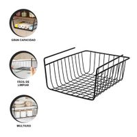 Canasta Aerea Metalica Negro 29x20x27cm para Optimizar Espacio en Casa YLigas Regalo