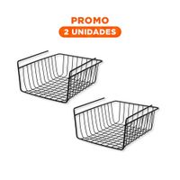 Pack2 Estructura de Almacenaje Metalica Negro 29x20x27cm para Espacios Utiles