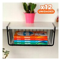 Pack12 Modulo Colgante Metalico Negro 29x20x27cm para Guardado Practico