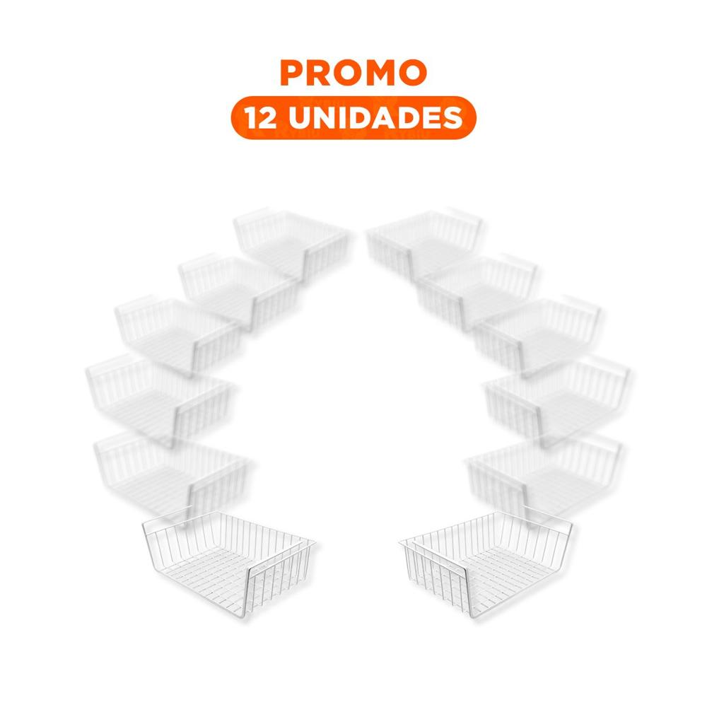 Pack12 Modulo Aereo Metalico Blanco 29x20x27cm para Optimizar Espacio YRegalo Sticker