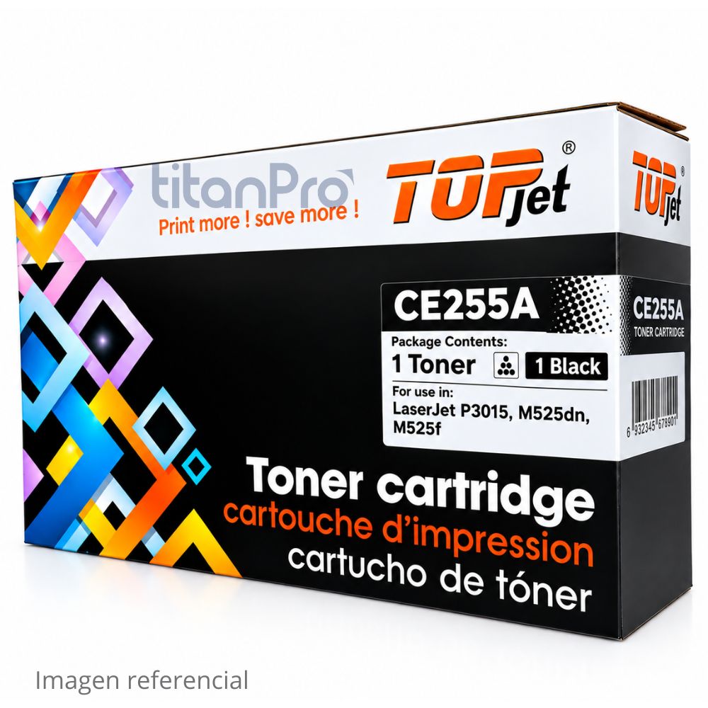Tóner Compatible HP 55A CE255A Negro