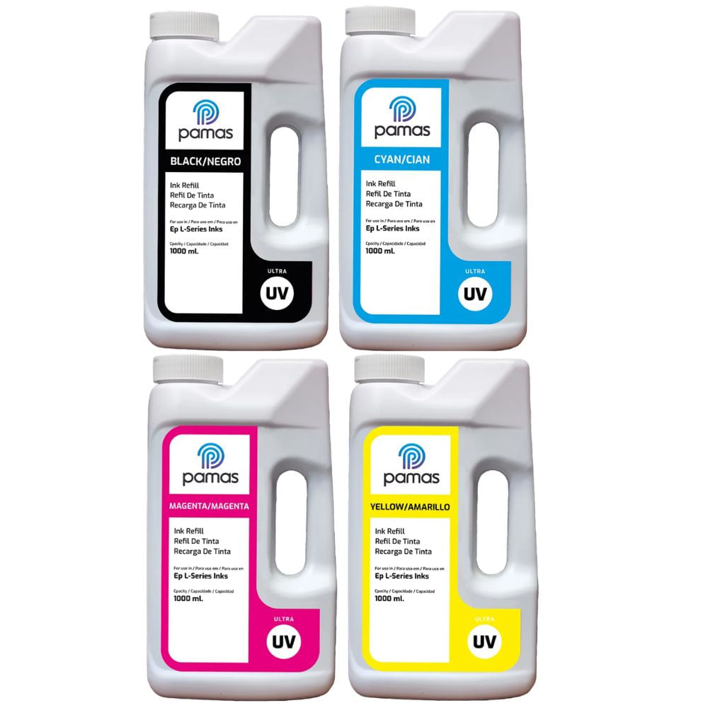 Tinta de 1 Litro UV para Epson Pack 4 colores Comptible