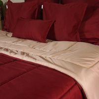 Edredón 150 Hilos Microfibra Damasco / Beige Guinda Arlin