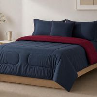 Edredón 150 Hilos Microfibra Damasco / Azul Acero Guinda Arlin