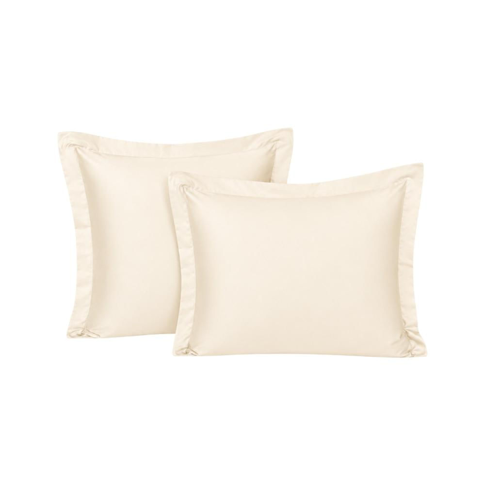 Funda De Almohada 150 Hilos Algodón Confort - Crema Arlin Queen