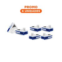 Pack6 Opcion Vidrios Magnetico Triangular Azul Amarillo para Ventanas Hogar