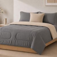 Edredón 150 Hilos Microfibra Damasco / Plomo Beige Arlin