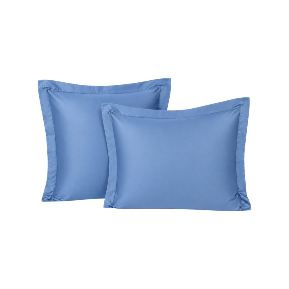 Funda De Almohada 150 Hilos Algodón Confort - Azul Arlin Queen