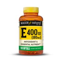 Vitamina E 400 UI Mason Natural 100 Cápsulas Blandas