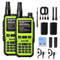 Radio Comunicador Bluetooth Profesional 5 Km Dual Band Recargable USB Tipo C Pack 2