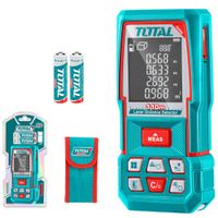 Medidor de Distancia Láser TOTAL 110m Telémetro Digital Industrial Precisión Pantalla LCD TMT510369