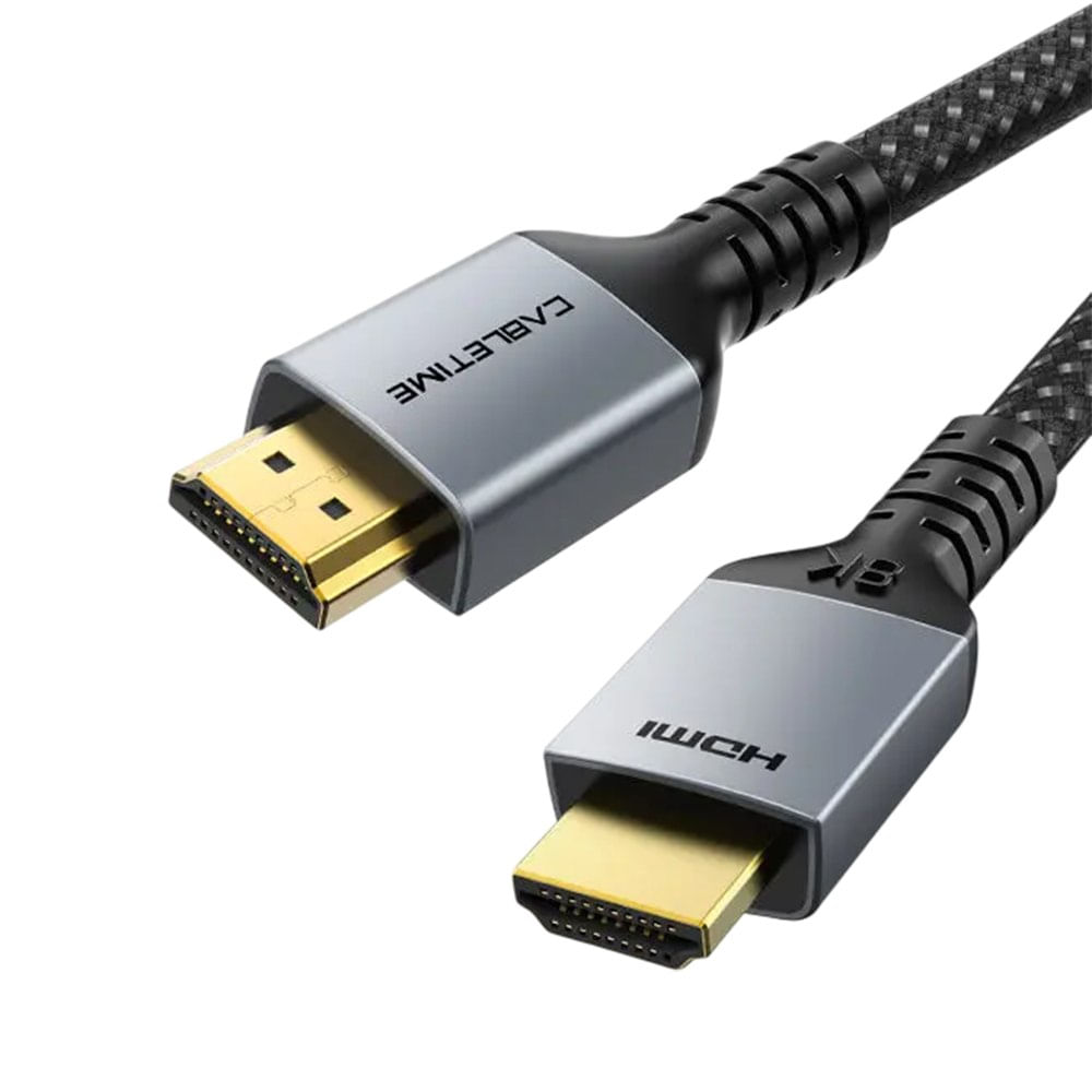 Cable HDMI 2.1 Ultra High Speed 8K 60Hz 4K 120Hz CABLETIME 48Gbps eARC 3 Metros Nylon Trenzado CH11N